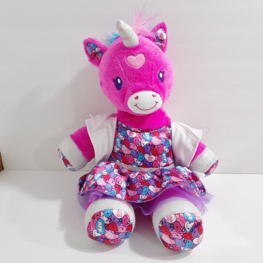 Build a Bear Plush Pink Unicorn Girl Power BFF XOXO
